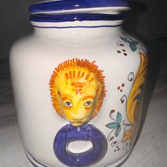 Artistica Deruta Biscotti Canister Hand Painted Italy - Picture 2 of 5